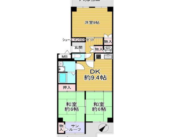 エバーグリーンポートタウン11号棟B 612号室 3DK 仲介手数料半額対象 リフォーム済 大阪市住之江区南港中2丁目