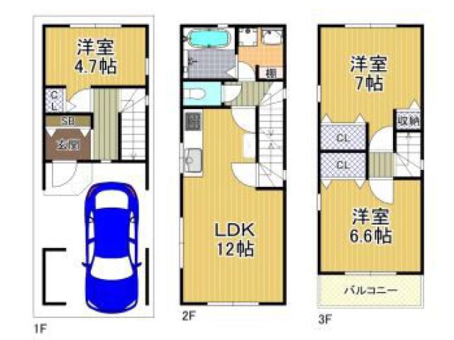 [新築]戸建 3LDK 仲介手数料半額対象 駐車1台可 フラット35S対応 大阪市住之江区御崎1丁目