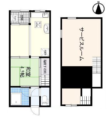 [投資・収益用]テラス 2DK オーナーチェンジ 表面利回り10.6% 堺市堺区永代町2丁