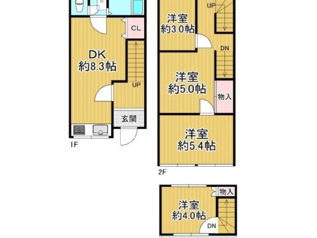 オーナーチェンジ物件 中古テラス 4DK 表面利回り7.95% 堺市堺区香ヶ丘町4丁