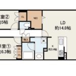 リビオ堺ステーションシティ402 間取り