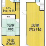 香ヶ丘町1-14-13店舗付住宅-間取り