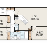 リビオ上野芝ガーデンズ605 間取り