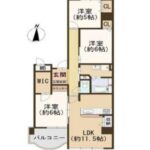 かもめ第一コーポ13号棟1204　間取り