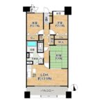 シティコーポ住之江WEST13階部分 間取り