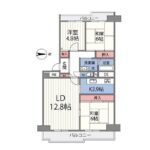 南港フローラルハイツ21号11階部分　間取り