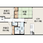 浅香山グリーンマンション1411 間取り