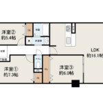 クローバーハイツ上野芝307 間取り