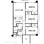 ビルレ宿院403　間取り