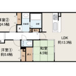 ライオンズマンション上野芝ガーデンシティ802 間取り
