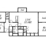 エバーグリーンポートタウン12号棟214　間取り
