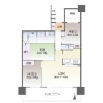 パークシティ大阪サウスガーデンコート308 間取り