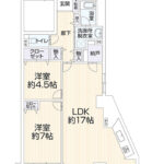 ファミールハイツ上野芝Ⅲ番館411 間取り